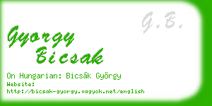 gyorgy bicsak business card